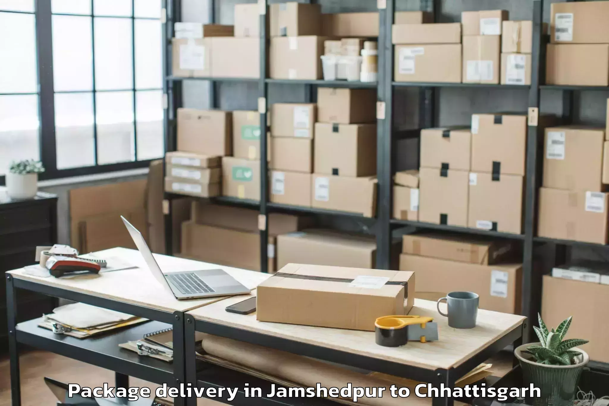 Trusted Jamshedpur to Basna Package Delivery